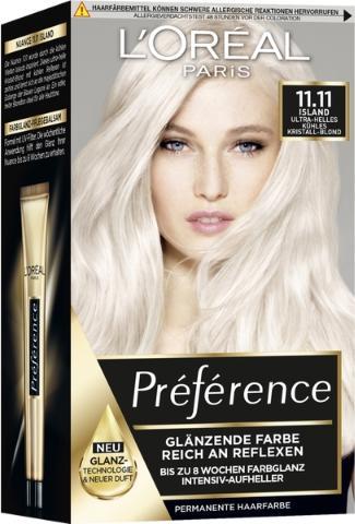 L'Oréal Paris Loreal, Préférence, teinture pour cheveux 11.11, 1 pièce (11.11)