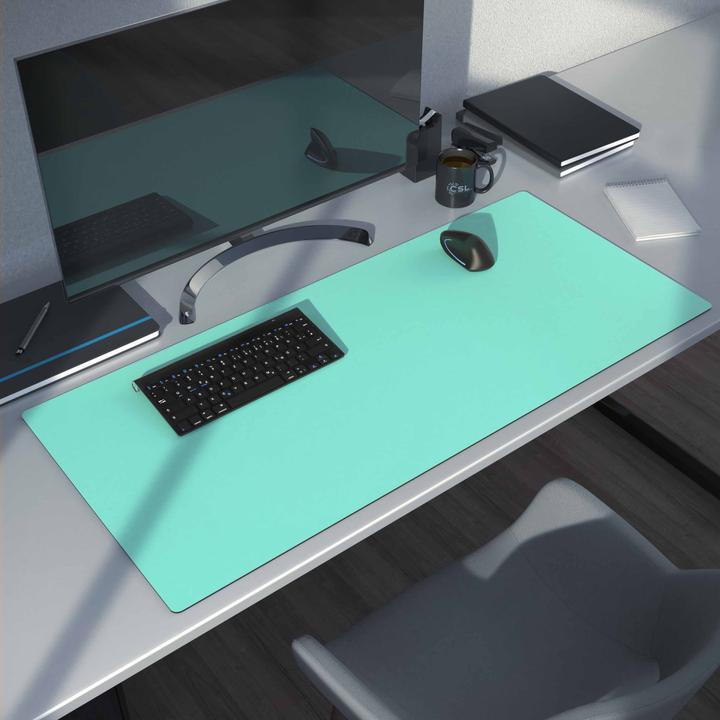 Produktbild CSL Mauspad, Mausmatte XXL, Elegante Leder Optik, Schreibtischunterlage 900 x 400 mm, mintgrün (XXL)