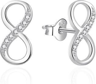 Produktbild Agato - Infinity silver earrings with zircons AGT-E079PW