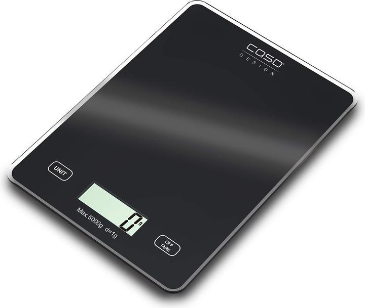 Actual product image Caso Kitchen scale Slim Maximum weight (capacity) 5 kg, Graduation 1 g, Black
