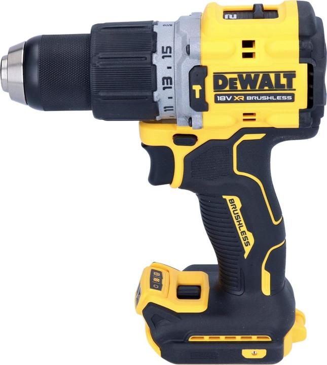 Actual product image DeWalt DCD 805 M2T Battery impact drill 18 V 90 Nm brushless + 2x battery 4.0 Ah + charger + TS (Rechargeable battery operated)