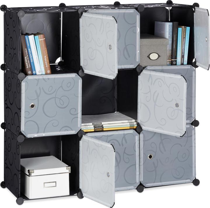 Actual product image Relaxdays Shelving Unit with Doors (32 x 95.5 x 95.5 cm)