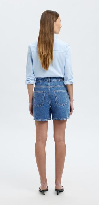 Actual product image Selected Femme High Waist Jean Shorts (40)