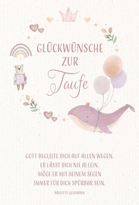 Immagine prodotto Glückwünsche zur Taufe (1 pz.)