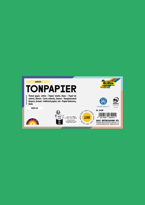 Immagine prodotto Folia Carta argilla, DIN A4, 130 g/mq, verde smeraldo (130 g/m², 100 x)