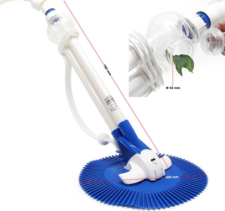 Wiltec Automatic Pool Cleaning Robot with Hose up to 8 x 4 m for Various Pool Types