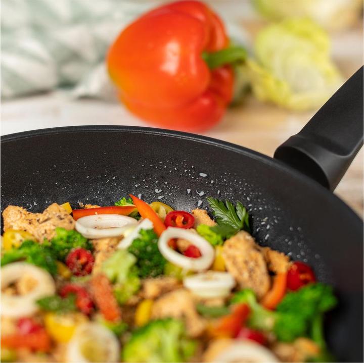 Immagine prodotto Kuhn Rikon Padella Gourmet Star alta 28cm (28 cm, Padella per friggere, Alluminio)