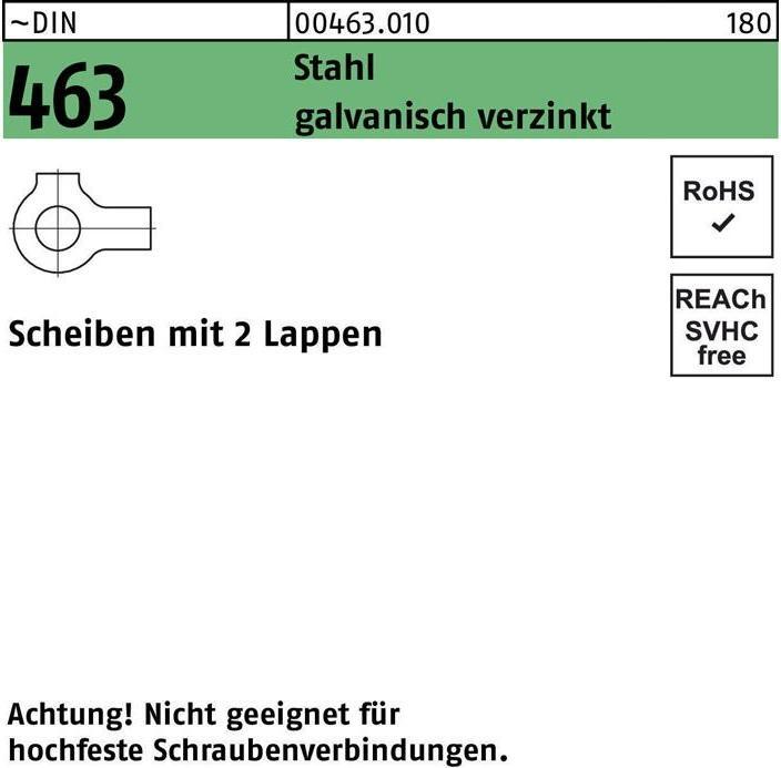 Immagine prodotto Rondella DIN 463 w.2 tabs 10.5 Acciaio elettrozincato