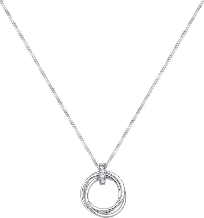 Immagine prodotto Elli DIAMANTI Collana Circle Trio Diamond (0,025 ct.) Argento 925 (Diamante, Argento 925, 45 cm)