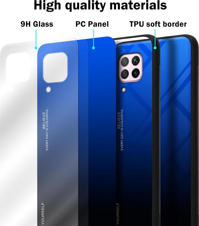 Actual product image Cadorabo TPU 2 colors glass cover (Huawei Nova 7i, Huawei P40 Lite)