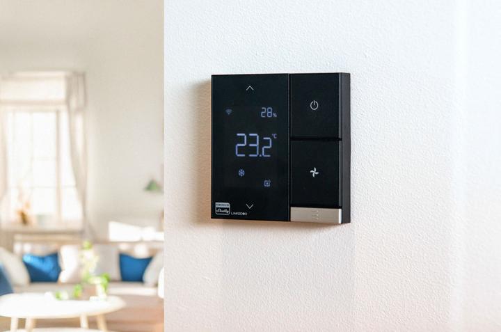 Actual product image Shelly LinkedGo Smart HVAC thermostat