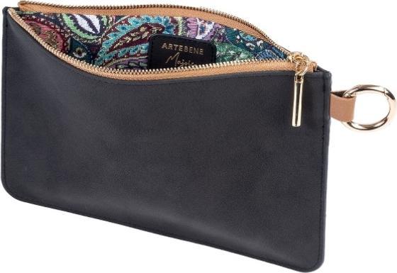 Image du produit Artebene MAJOIE Trousse de toilette souple noire - Trousse en cuir végétalien avec mousqueton