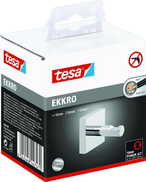 Actual product image tesa EKKRO coat hooks incl. adhesive solution without drilling