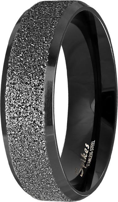Produktbild Star Piercing Ring schwarz poliert und mittig gesprenkelt (Chirurgenstahl 316L, ohne Messing)