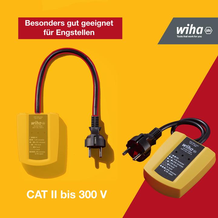 Actual product image Wiha Socket tester (CAT II 300V)