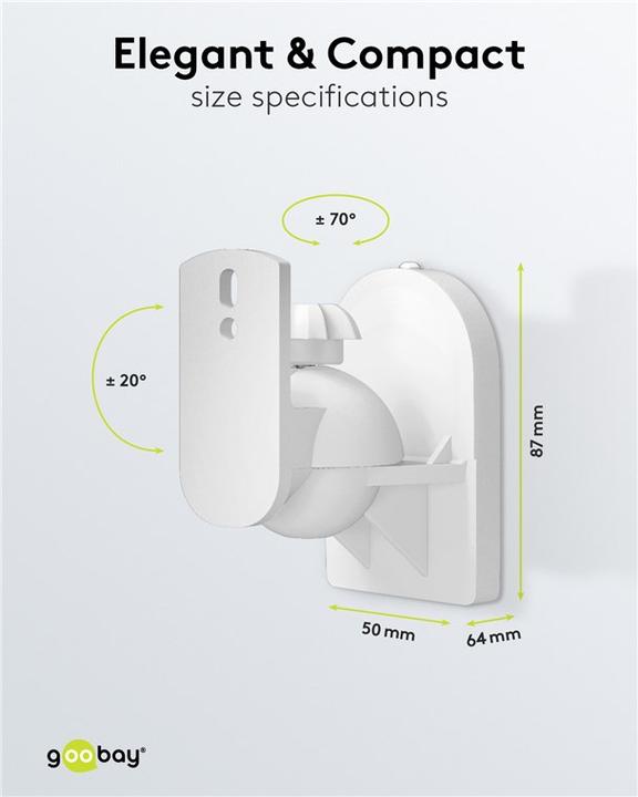 Produktbild Goobay Universal (1 Paar, Wandmontage, Schwenkbar, Neigbar)