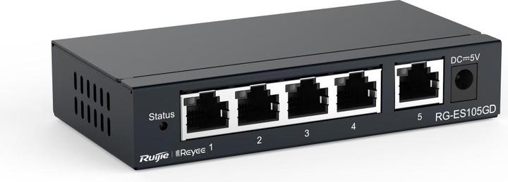 Image du produit Ruijie Switch 5 ports Gigabit non administrable, 5 ports Gigabit RJ45,Steel Case (5 Ports)