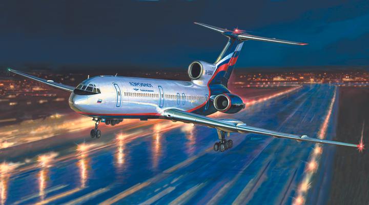 Actual product image Tamiya 1:144 Tupolev TU-154M Airliner