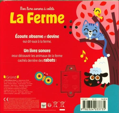 Image du produit Gründ éditions La ferme. Mon livre sonore à volets (Français, Americo Tiago, 2023)
