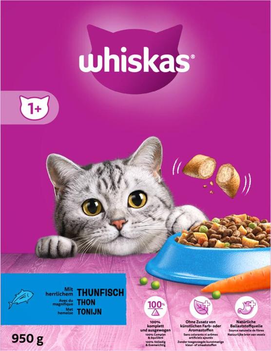 Produktbild Whiskas Trockenfutter Adult Thunfisch, 950 g (Adult, 1 Stk., 950 g)