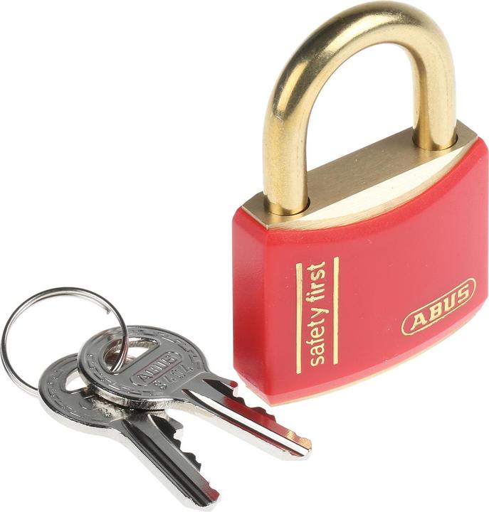 Immagine prodotto Abus Lucchetto con chiave, chiave uguale, ottone rosso, grillo Ø 6mm x 23mm