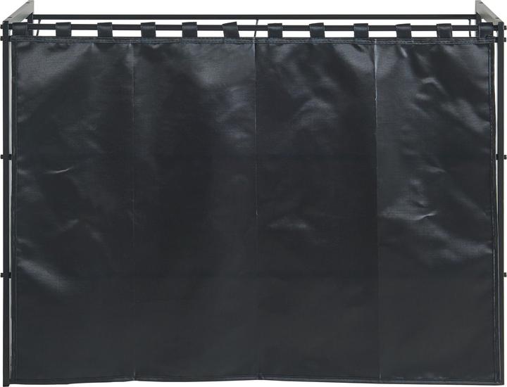 Actual product image En.Casa Sel shoe rack with curtain set of 3 black (80 x 32 x 60 cm)