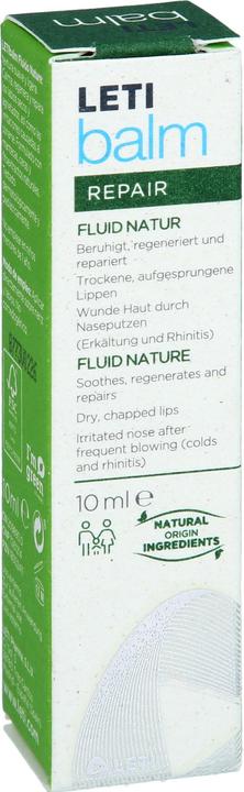 Actual product image Leti balm Fluid Natur - Schützender Nasen- und Lippenbalsam bei trockener und rissiger Haut mit natü (10 ml)