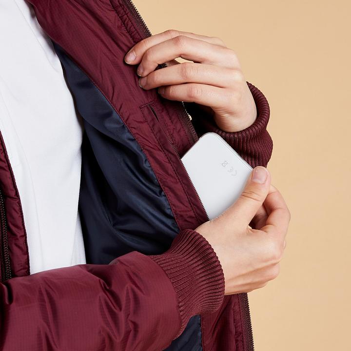 Actual product image Fouganza Winter riding jacket 500 Warm children bordeaux (116)