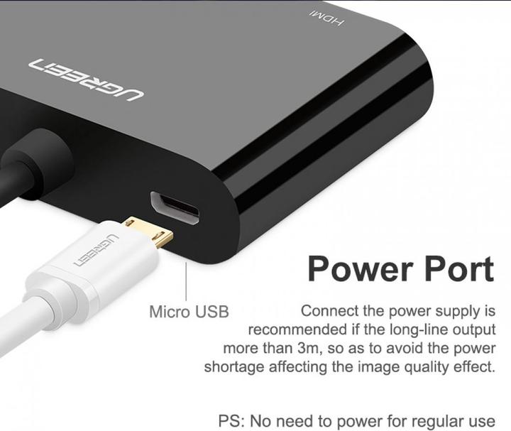 Immagine prodotto Ugreen Adattatore da HDMI a HDMI / VGA con audio (HDMI, 3 cm)
