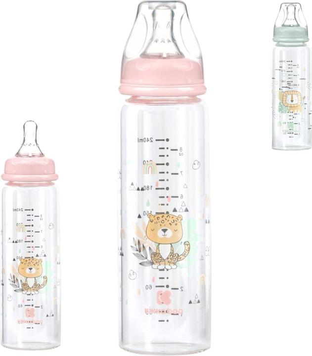 Actual product image Kikkaboo Baby biberon en verre Savanna (240 ml)