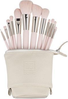 Immagine prodotto Ilu Basic Set 12 pennelli da trucco con borsa rosa (Set)