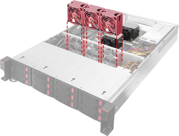 Actual product image Silverstone RM22-312 rackmount server case, 2U, E-ATX
