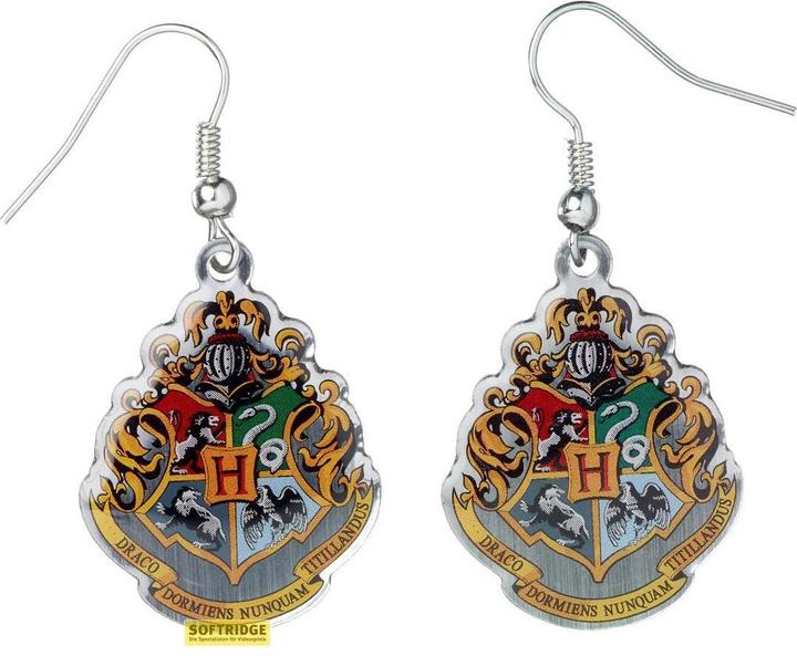 Actual product image GED Harry Potter Hogwarts Crest Earrings (Silver plated)