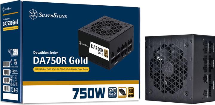 Actual product image Silverstone SST-DA750R-GMA - 80 PLUS Gold 750W ATX 3.0 & PCIe 5.0 Fully Modular Power Supply (750 W)