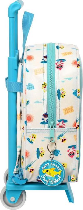 Immagine prodotto Pinkfong Zaino scuola con ruote Baby Shark Surfing Blue White 22 x 27 x 10 cm