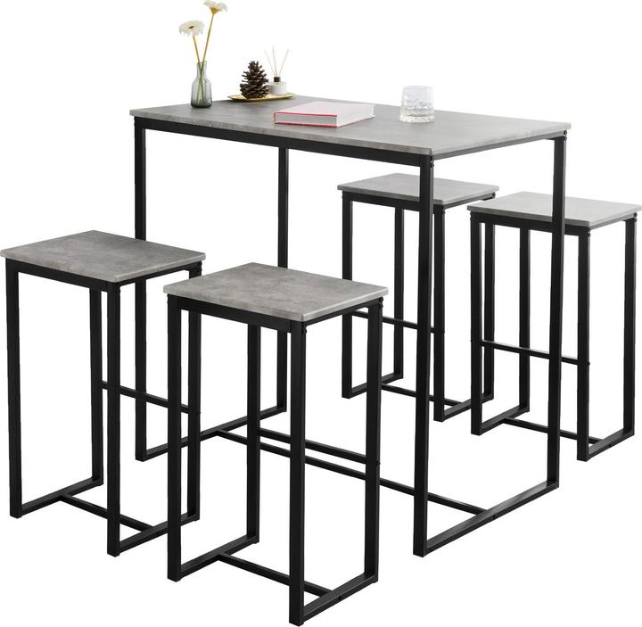 Produktbild SoBuy Bartisch Mit 2 Stühlen (110 x 97 x 60 cm)