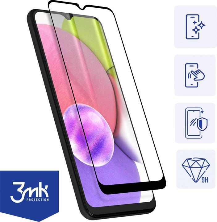 Produktbild 3MK Hardglass Max Lite Bildschirmschutz (1 Stück, Samsung Galaxy A02s)