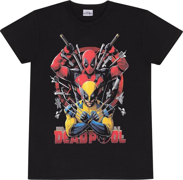 Actual product image Deadpool & Wolverine Unisex Adult Weapons T-Shirt (XL)