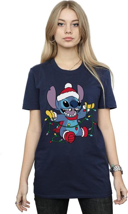 Immagine prodotto Disney Lilo And Stitch Christmas Lights Maglietta Ampia Donna (S)