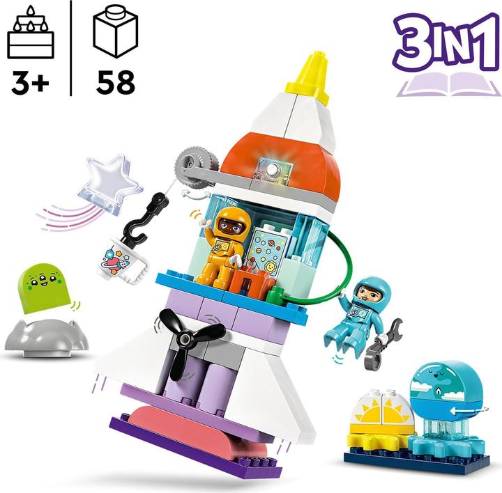 Actual product image LEGO 10422 3-in-1 space shuttle for many adventures (10422)