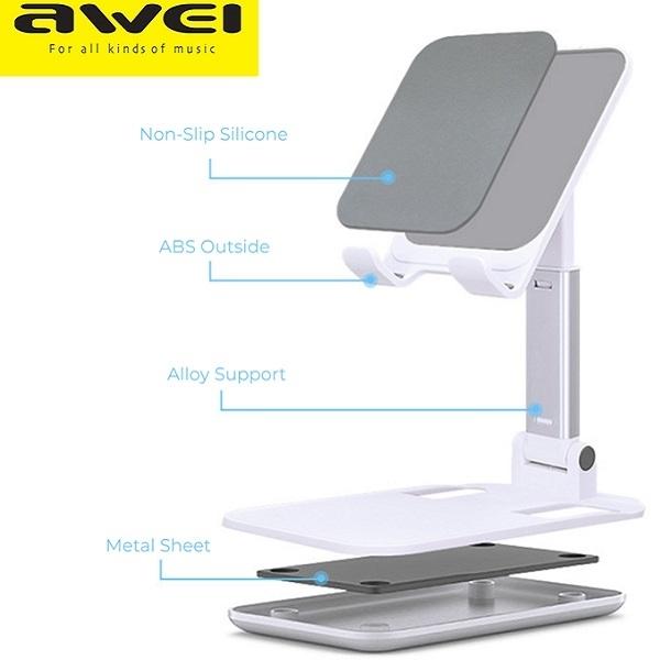 Image du produit Awei uchwyt biurkowy X11 biały/white