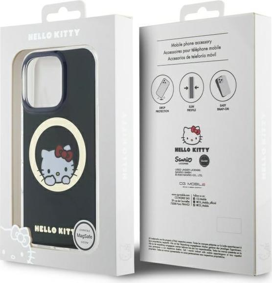 Produktbild Hello Kitty HKHMP16LHSWKK iPhone 16 Pro 6,3" czarny/black hardcase IML Sweet Kitty Magsafe (Apple iPhone 16 Pro)