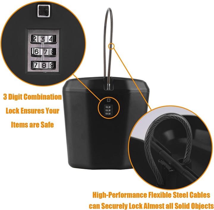 Produktbild Hurinan Mini Cipher Box - Tragbare Schliessbox für Reisen (Schlösser & Anhänger)