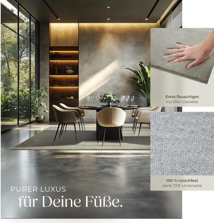 Produktbild tectake Kurzflorteppich Soft Zone (200 x 290 cm)