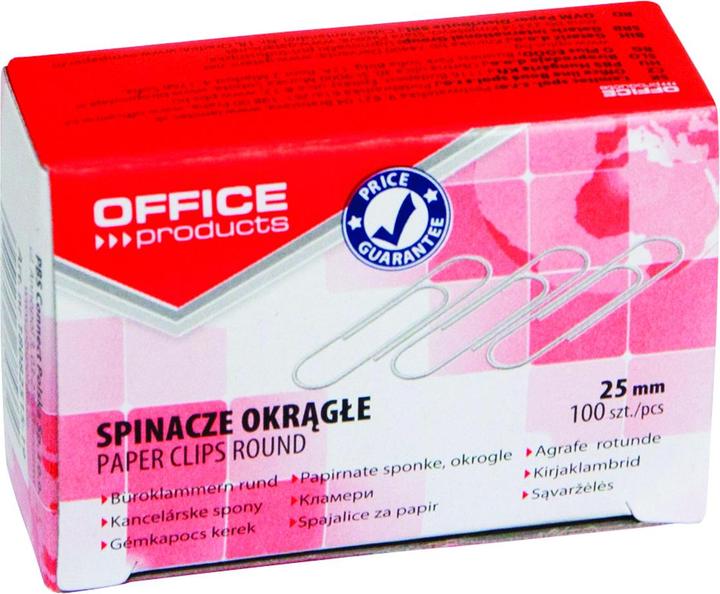 Actual product image Office Products Paper clips, round, 25 mm, 100 pieces, silver (100 x)