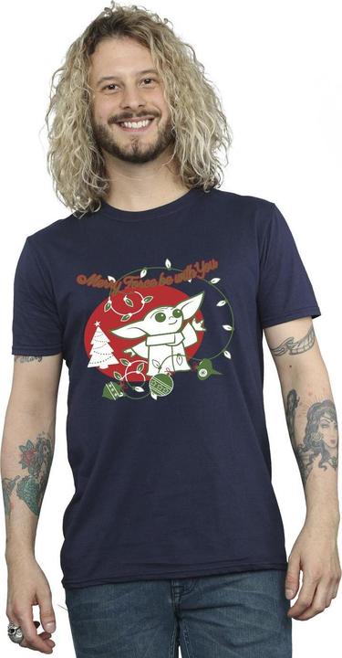 Actual product image Star Wars Mens Baby Yoda Force Be With You T-Shirt (L)