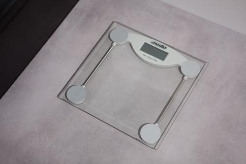 Actual product image Mesko MS 8137 personal scale Rectangle Transparent, White Electronic personal scale (150 kg)