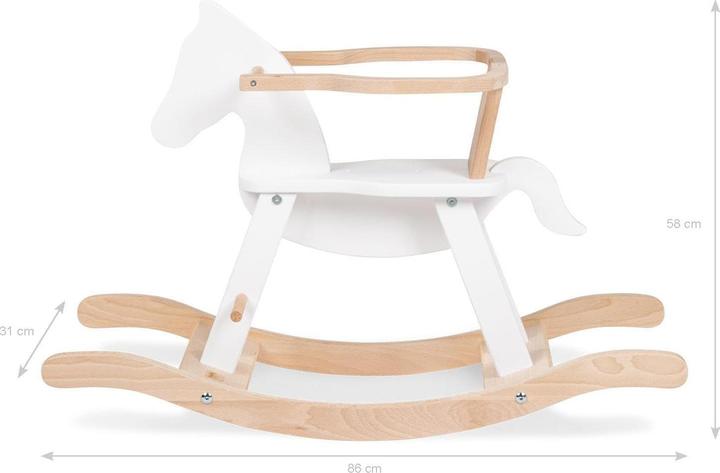 Image du produit Pinolino Cheval à bascule " avec anneau, blanc/naturel