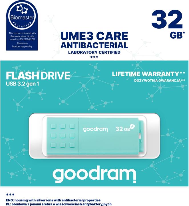Actual product image Goodram UME3 USB 3.0 32GB Care (32 GB, USB-A)
