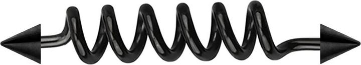 Star Piercing Barbell schwarz Spule mit zwei Cones (ohne Messing, Chirurgenstahl 316L)